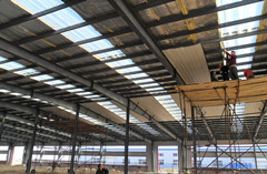 large span steel structure warehouse frame