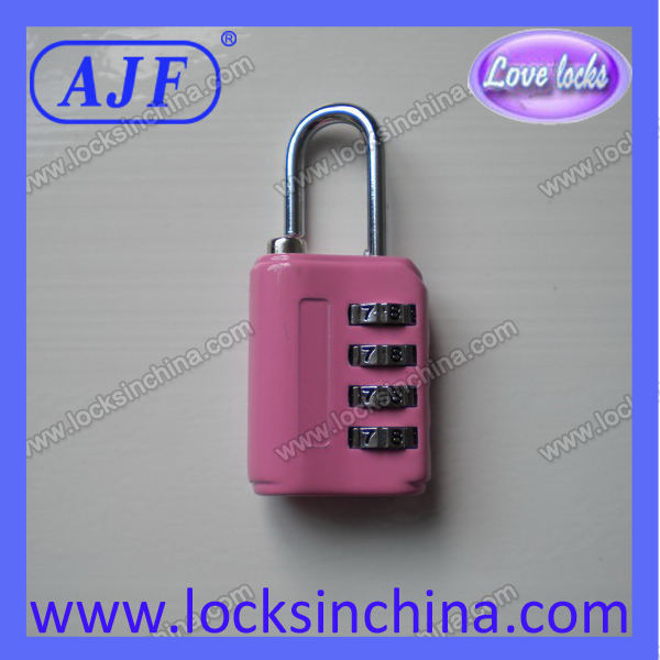 AJF 4 number corlourful and popular travel padlocks