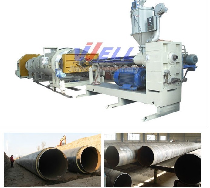 PE heat preservation pipe production line