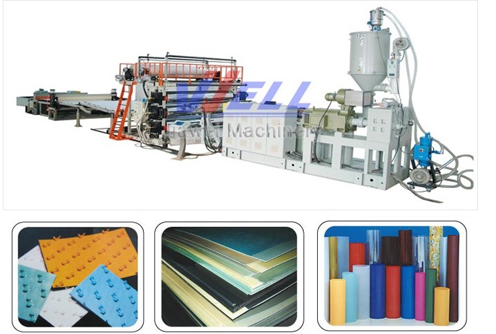 Экструзионная линия для производства полимерных пленки, листов PP/PE/PS/ABS/PVC/PBT/ многослойных и однослойных