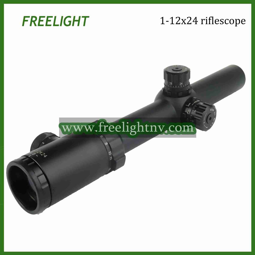 1-12x24 mm Long Range Tactical Riflescope - Waterproof Hunting Scope