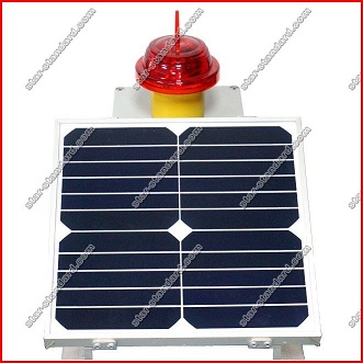 Solar LED Low-Intensity Obstruction Aviation Light Type B Compliance with ICAO and FAA