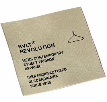 fashionable woven wash care label for t-shirt