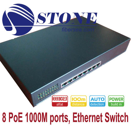 8-портовый гигабитный Ethernet коммутатор с поддержкой PoE