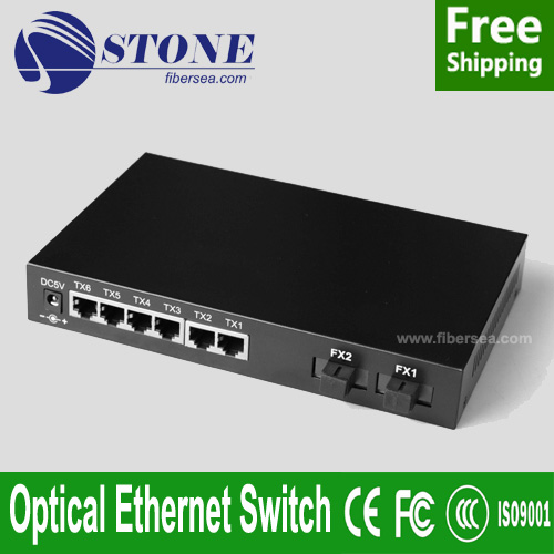 8 ports 100M Ethernet Optical Fiber Switch