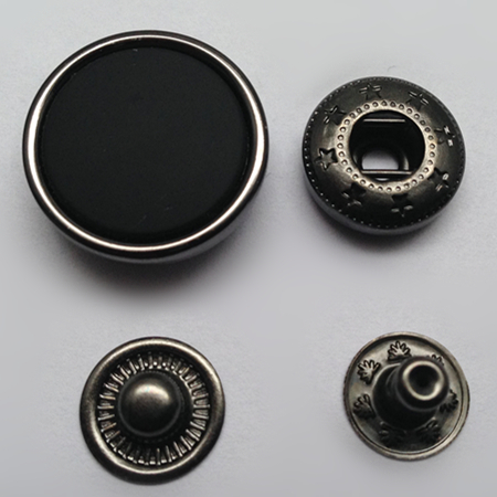 Spring Snap Button Black Nickle With Matt Painting Color