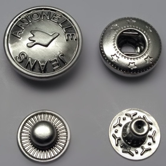 Spring Snap Button Brushed Nickle