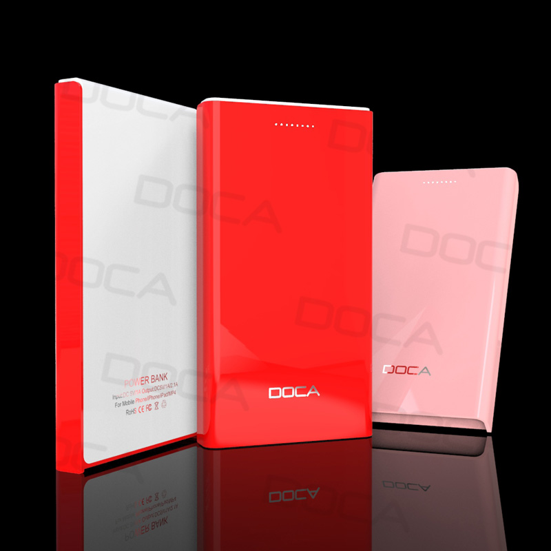 DOCA power bank D605 ultra thin colorful design