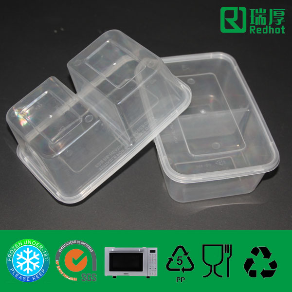 Double Compartments Houseware Food Storage Container 850ml