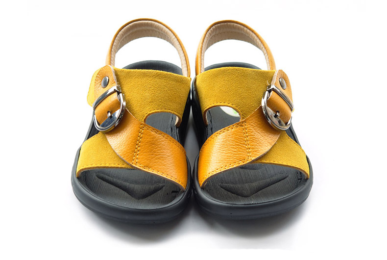 kids genuine leather casual flat sandal for boys 