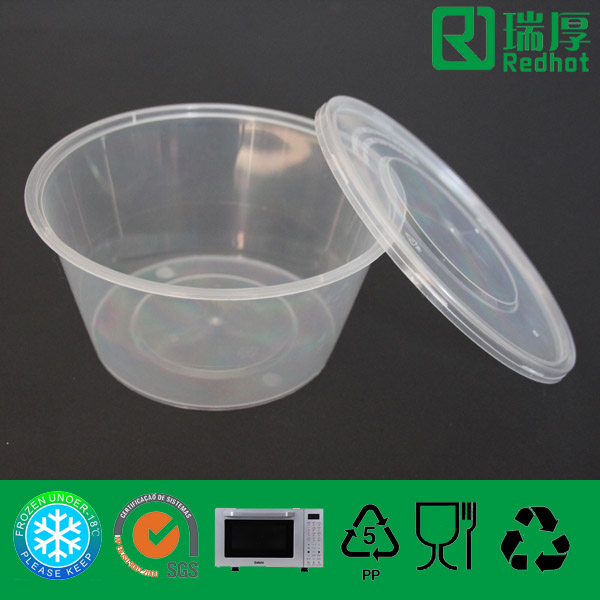 Round Shape PP Food Container 1000ml
