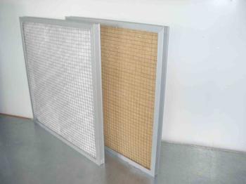 High termperature resistance Pre-Filter G3/G4; panel filter/fiberglass media with wire grids at both side