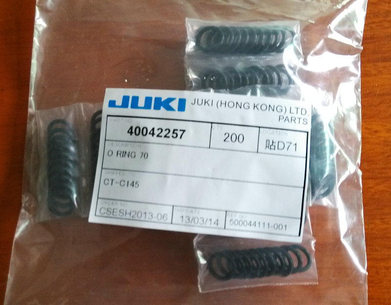 JUKI machine part O-RING 40042257 for KE-750 KE-760 FS-750