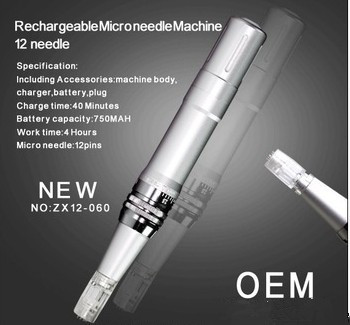 2014 Rechargeable dermapen with 3 kinds of dles
