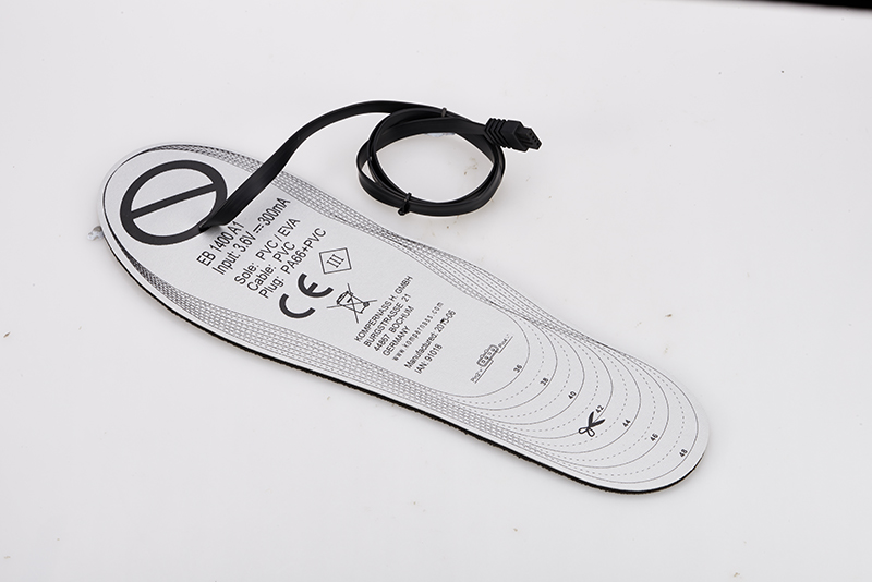 PET heating elements for insole warm up