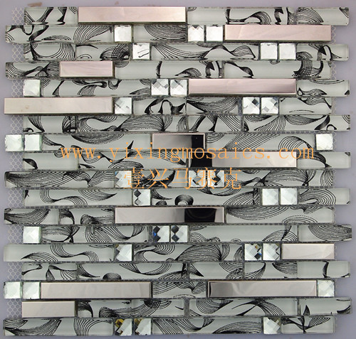 metallic mosaic tiles for wall decoration such as kitchen,bathroom .ec.