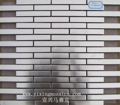 strip stainless mosaic tile for kitchen,bathroom,wall border decoration