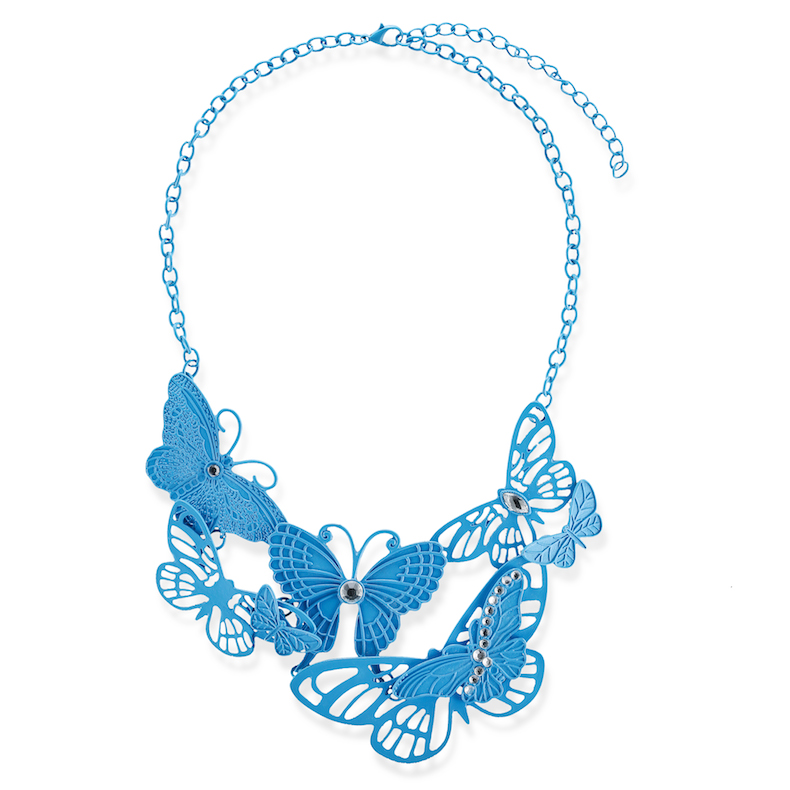 Мода Новая Женская бижутерия ожерелье бабочки бисера кулон