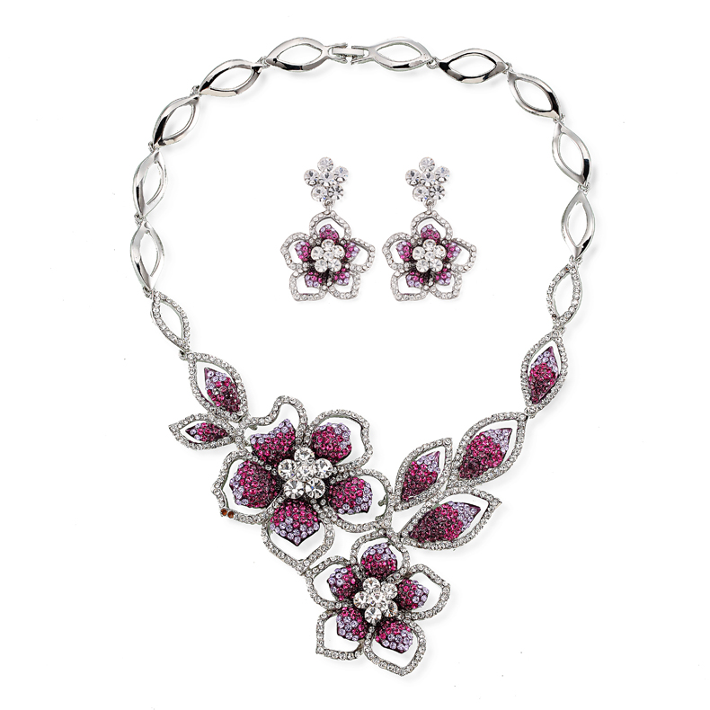 Мода серебра ювелирных изделий ожерелье вечернее платье