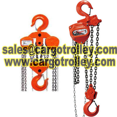Manual chain hoist features