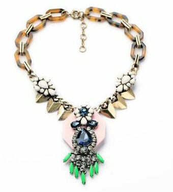 2014 zinc alloy necklaces,gold necklace, 