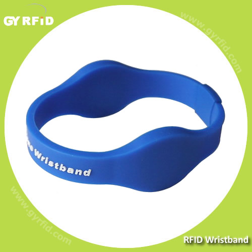 WRS07 dual frequency silicon Wristband contain 125Khz, 13.56Mhz and UHF chips(GYRFID)