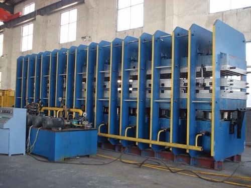 Platen press line