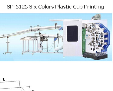 СП-6125 шесть цветов пластиковый стаканчик печати