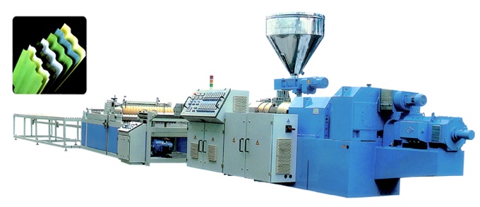 PVC wave/Trapezoidal plate extrusion line