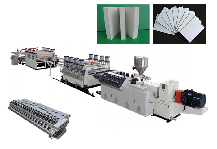PVC skinning foamed board extrusion line