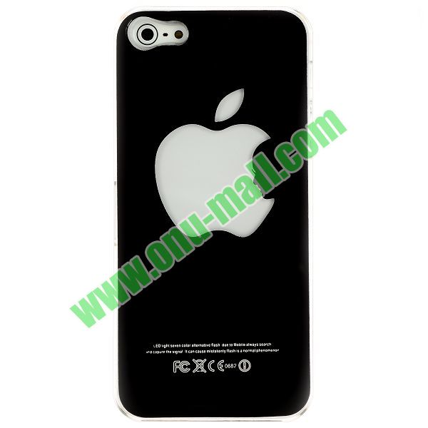 LED Flash Lighting PC Hard Case for iPhone 5/5S (Apple Logo)