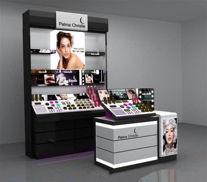 Luxury retail store design cosmetic display counter for beauty products
