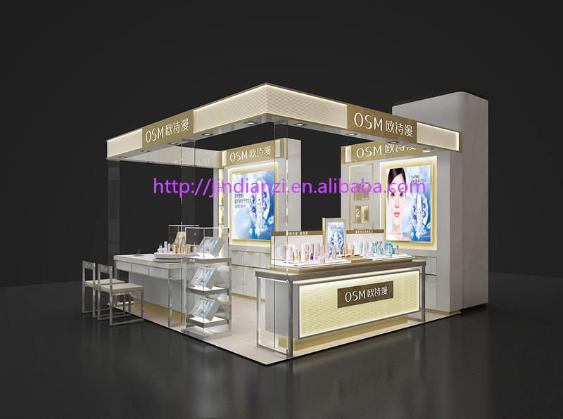 High-quality cosmetic kiosk for makeup display