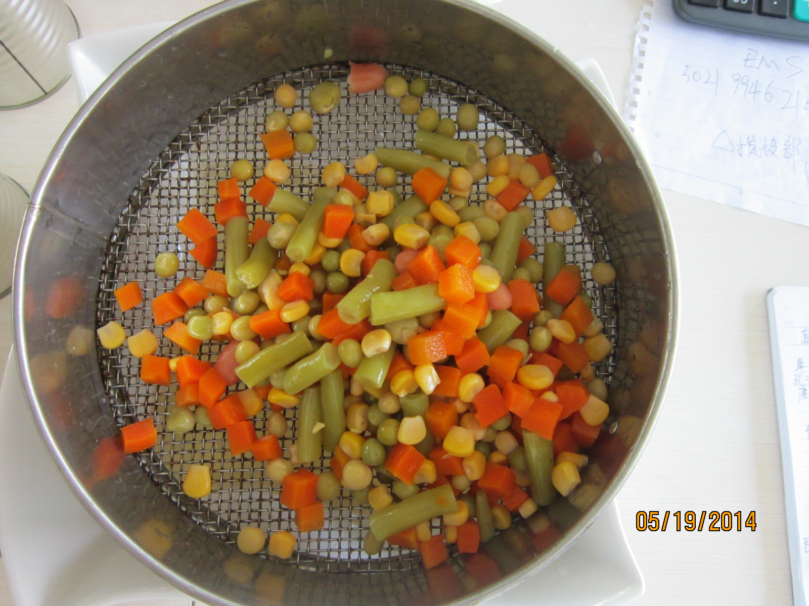 Canned mixed vegetable