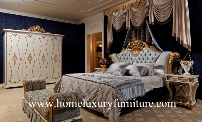 Нео классическая мебель высокомарочное AA-301L спальни фабрики кровати твердой древесины Kingbed кровати