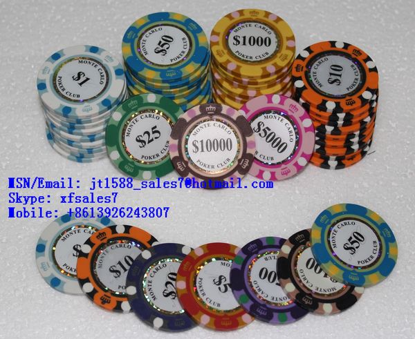 XF Fourteen Grams Gilt-edged Crown Clay Chip/be Specialized in Texas holdem and Baccarat/Hot-sale Products at High Quality