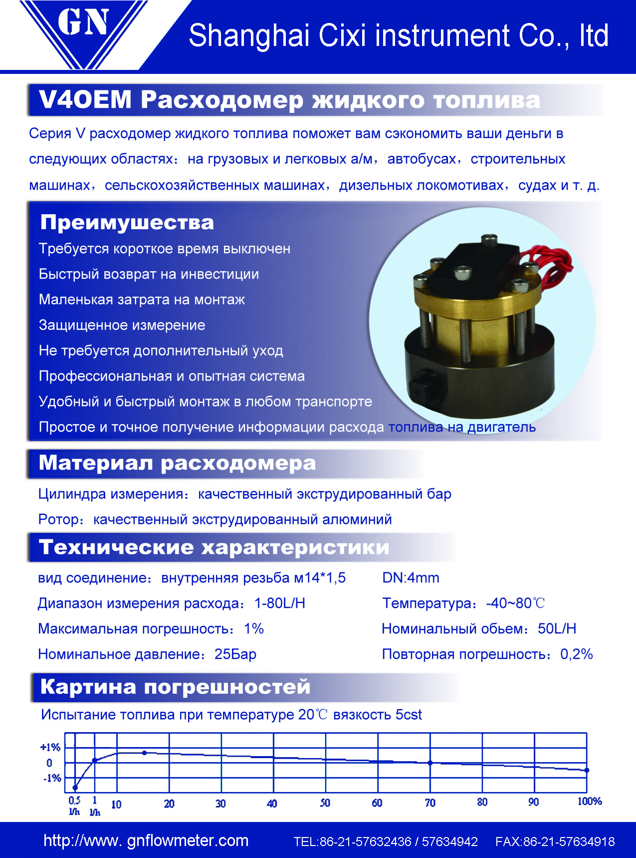 fuel consumption flowmeter