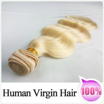 2pcs/lot 6A 613# 100% Virgin Human Hair Weave Body Wave Weft  