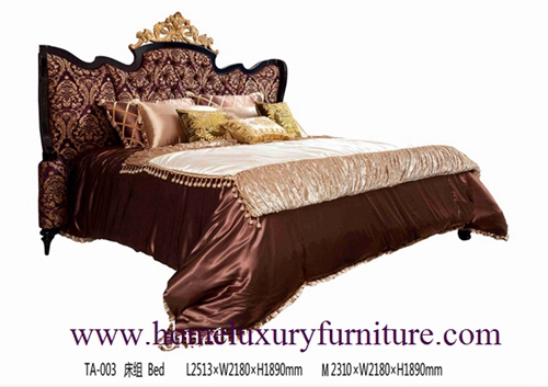 Тип TA-003 Италии поставщика кровати твердой древесины кровати классицистической кровати короля Кровати Европы королевский роскошный