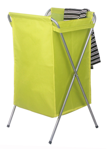 Foldable Laundry Basket with Metal Frame