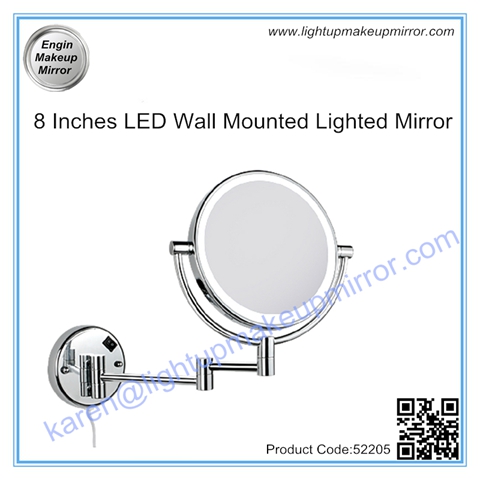 8 Inches LED Wall Mounted Lighted Mirror