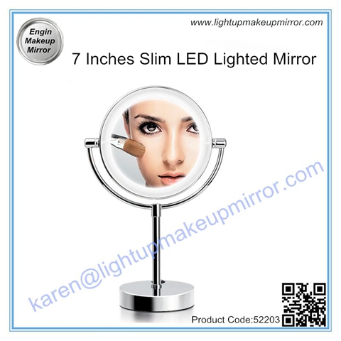 7 Inches Slim LED Lighted Mirror