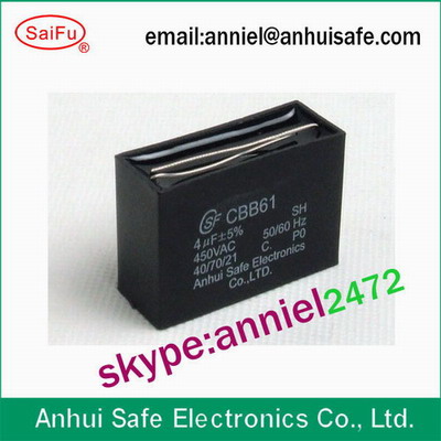 stock cbb61 kinds of high voltage capacitor CBB61 for fans well-known manufactuer