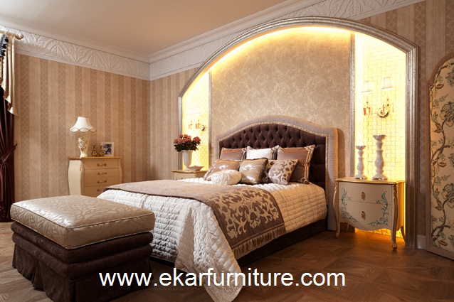 Classic bed wooden antique bedroom furniture FB-106