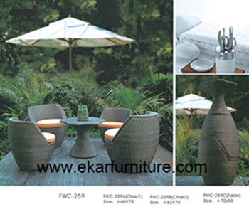Garden table wicker chairs garden furniture FWC-259