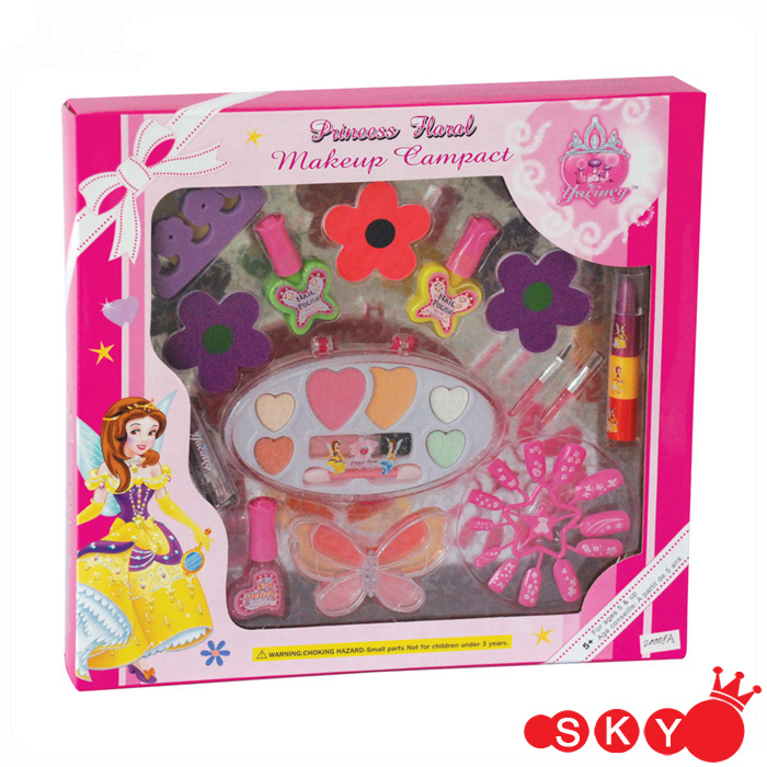 Plastic beauty face paint kid cosmetic toy kids makeup sets