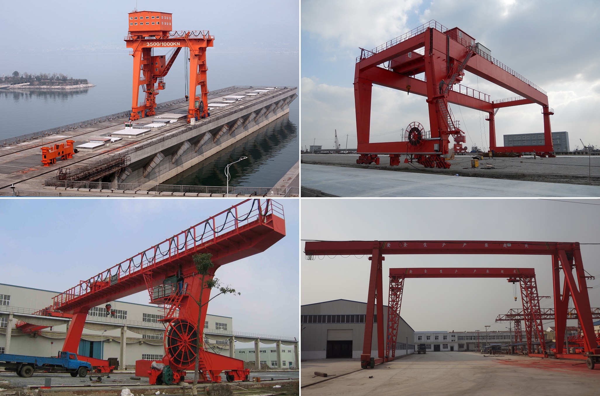 32 ton double girder goliath crane with electric trolley