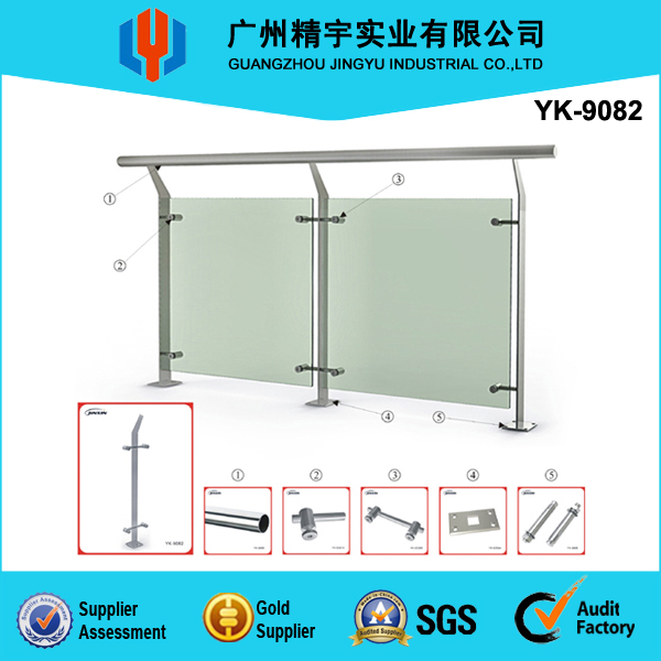 High Quality 304 / 316 Stainless Steel Deck Railing for Project (YK-9082)