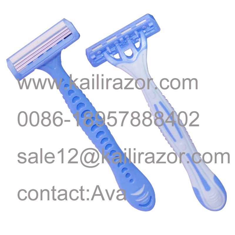 Three blade disposable shaving razor KL-X305L