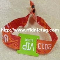 Cheap Custom Festival RFID Woven Fabric Wristband for Events